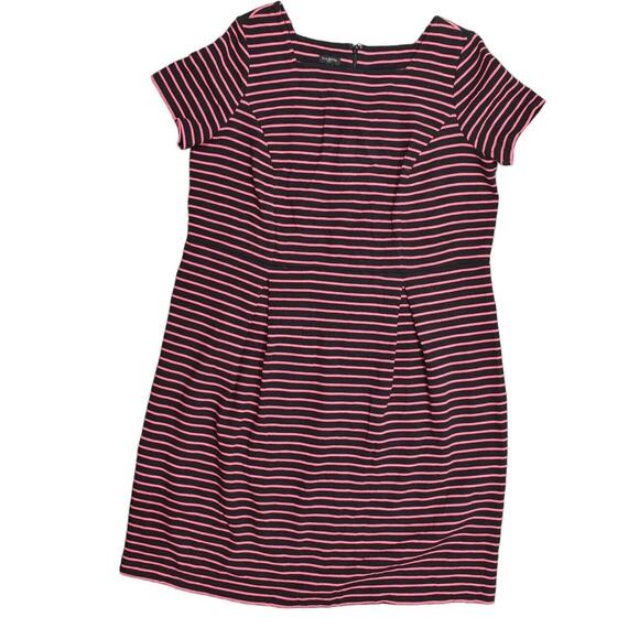 Talbots Multicolor Cotton Shift Dress Size 14 Striped Formal - Picture 1 of 8